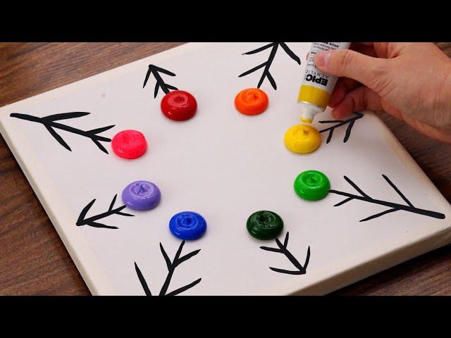 Easy Acrylic Painting Technique｜Painting For Beginners (1399)｜Oddly Satisfying