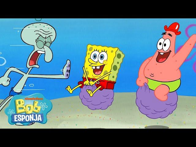 Bob Esponja | Bob Esponja se enfrenta a la MALVADA VISCOSIDAD de Plankton 🫣 | Bob Esponja en Español