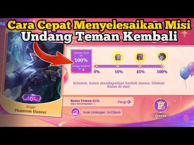 Free code!! Quick Way to Complete the Invite Friends Mission in Mobile Legends