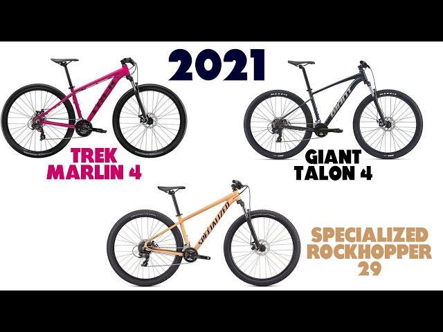 Trek Marlin 4 vs. Giant Talon 4 vs. Specialized Rockhopper 29: Which Comes Out on Top?