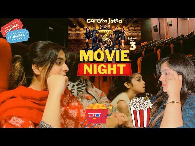 Movie Night with Family | carry on jatta 3 movie | Fizza’s Life