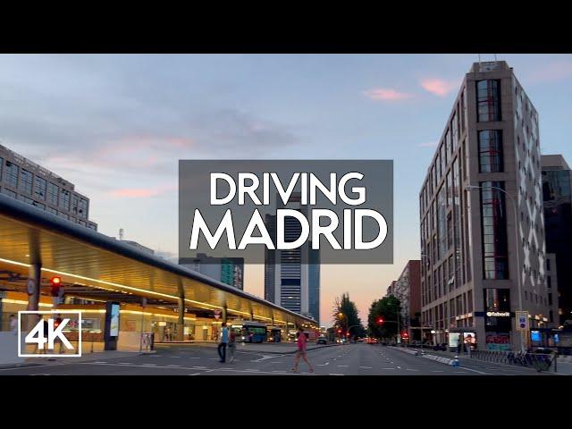 [4K]    Madrid Sunset Drive | CTBA - Bravo Murillo - Castellana - Retiro - Goya | POV 4K HDR