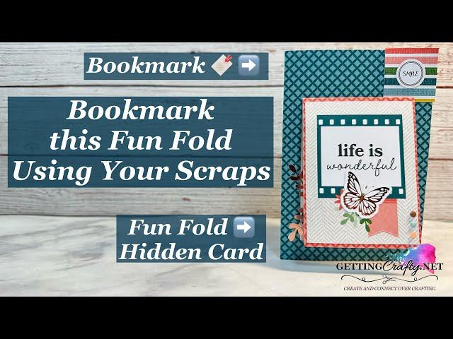 BOOKMARK this using your scraps Fun Fold Card Making LIVE