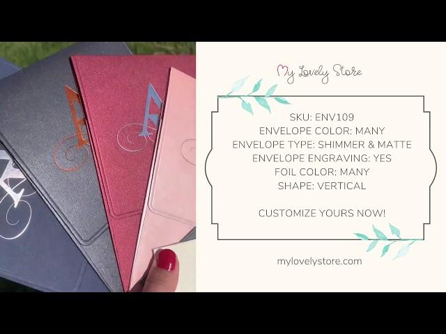 Elegant and Premium Wedding Invitations, Custom Envelopes and Invites, SKU ENV101 | My Lovely Store