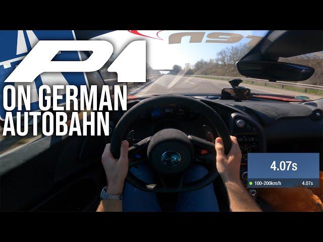 916HP McLaren P1 *INSANELY FAST* AUTOBAHN POV | Faster than a Bugatti Chiron 100-200km/h!!!