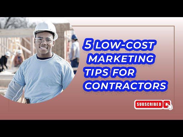 5 Low-Cost Marketing Strategies for Construction Startups