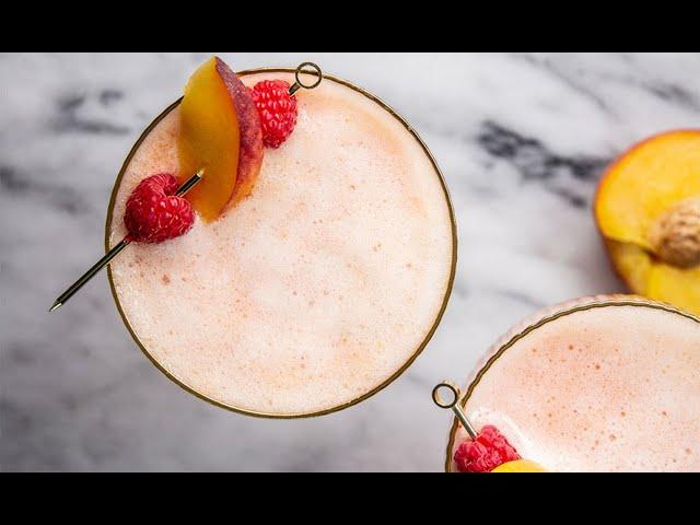 The Ultimate California Grown Peach Bellini Recipe For Summer. (Recipe in caption)