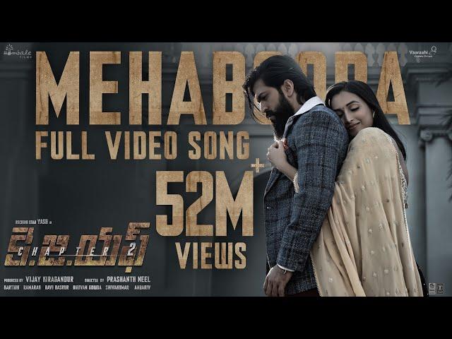 Mehabooba Video Song (Telugu) | KGF Chapter 2 | RockingStar Yash | Prashanth Neel | Ravi Basrur