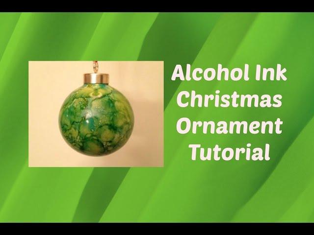 Make Your Own ALCOHOL INK CHRISTMAS ORNAMENT Tutorial DIY | Alcohol Ink Stamped Decorations