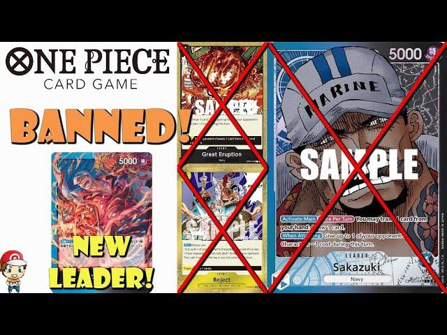 HUGE One Piece TCG Banlist Update! Sakazuki BANNED! & New Sakazuki Leader! (HUGE One Piece TCG News)