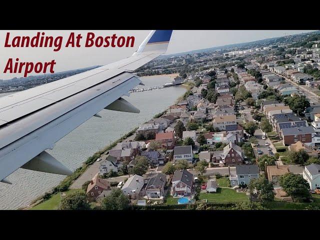 LANDING AT BOSTON LOGAN INTERNATIONAL AIRPORT (BOS)-SPECTACULAR VIEW