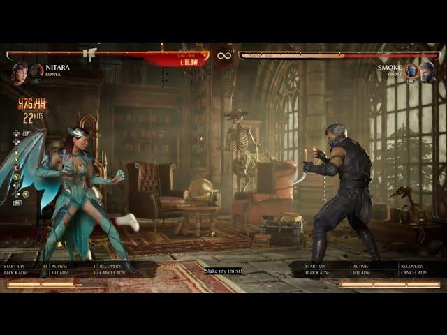 475 Damage Nitara combo 1 Bar Sonya Kameo