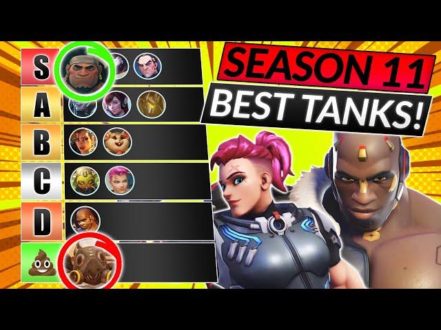 NEW SEASON 11 TIER LIST - Best TANK Heroes to Main - Overwatch 2 Meta Guide