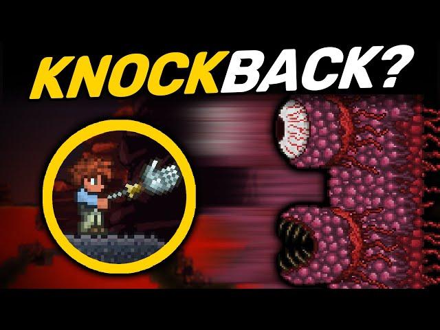 Terraria, but the Bosses take Knockback...