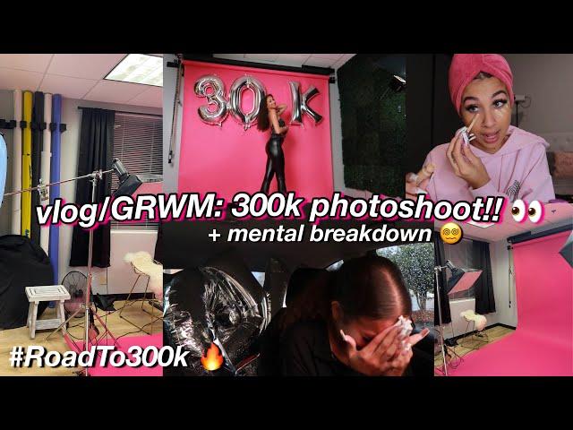 vlog/GRWM: 300k photoshoot (+ raw/realistic stress moment ) | alyssa howard