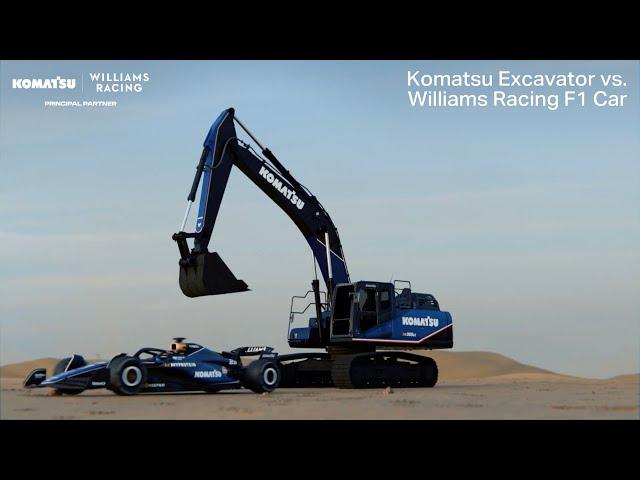 Komatsu Excavator vs. Williams Racing F1 Car - A Hybrid System Comparison