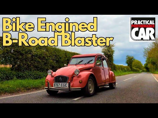 BMW bike engined Citroën 2CV eats b-roads for breakfast. Practical family car? Definitely.