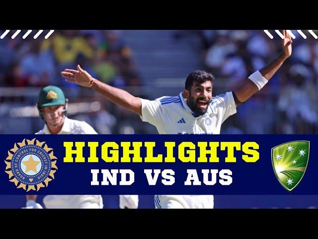 IND Vs AUS Highlights | India vs Australia, 1st Test, Day 2 Full Match Highlights | IND Vs AUS