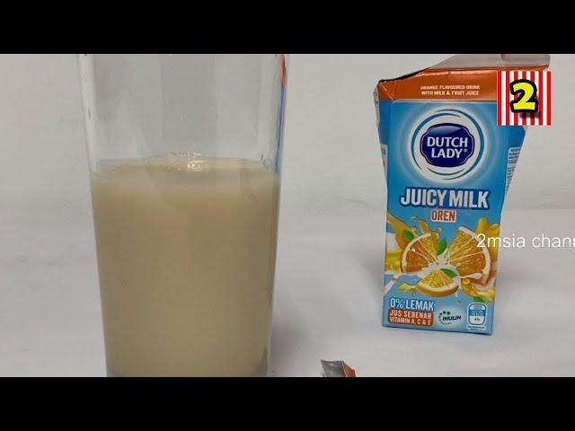 ASMR 2msia Drinking Orange Milk Dutch Lady Drink Oren Susu Minuman