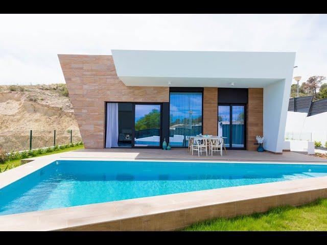 A vendre Villa Moderne de plain pied vue sur la mer, 3 chambres, piscine, solarium, soltano Benidorm