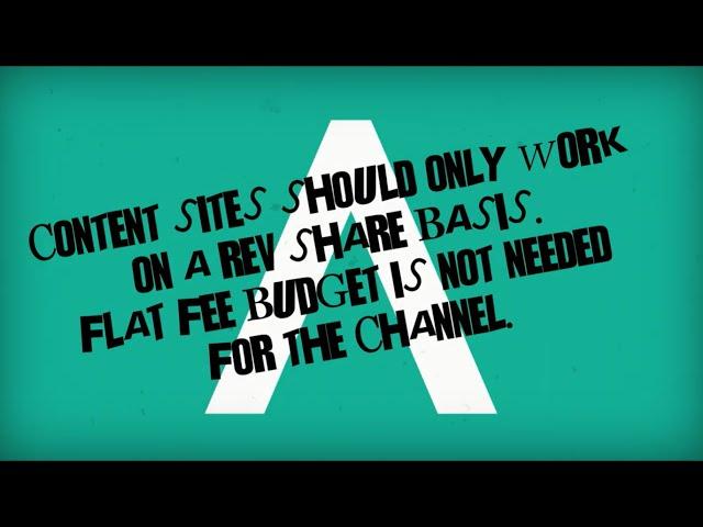 Content sites should ONLY operate on a revenue-share basis