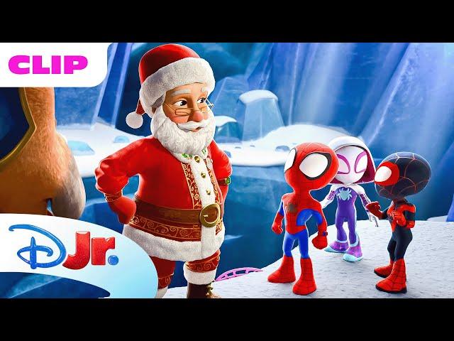 Marvel's Spidey and his Amazing Friends | Team Spidey Saves Santa Claus  | @disneyjr