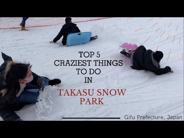 Travel Vlog | 4k | TOP 5  CRAZY  Things You CAN do in TAKASU SNOW PARK | Japan