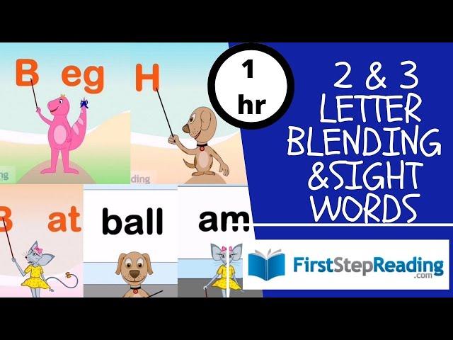 A E I O U / Two & Three Letter Blending & Sight Words, Kindergarten Read Phonics  @FirstStepReading