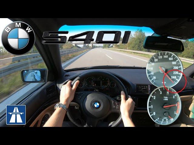 BMW E39 540I 286HP [ V8 SOUND ] POV DRIVE ON GERMAN AUTOBAHN NO LIMIT