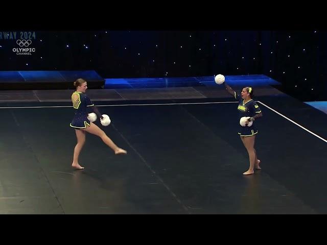 2024 ICU Europeans Junior Pom Doubles - Team Ukraine