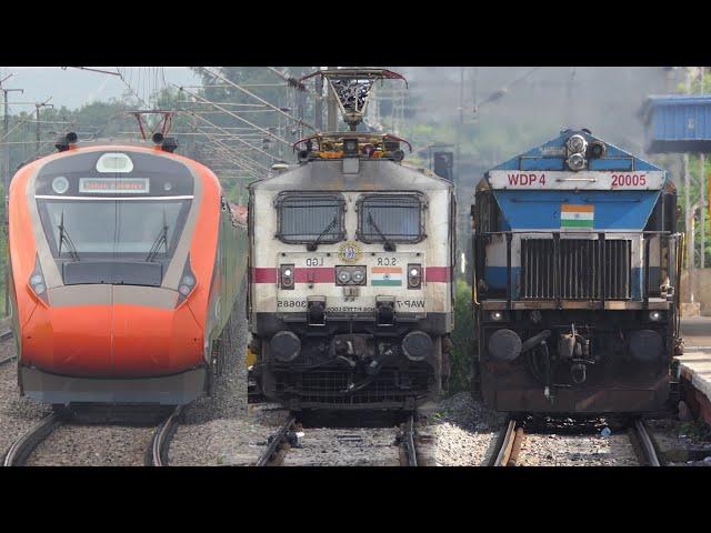 [25 In 1] High SPEED ELECTRIC & DIESEL Trains | Honking + Track SOUNDS | Happy New Year 2025 | I R