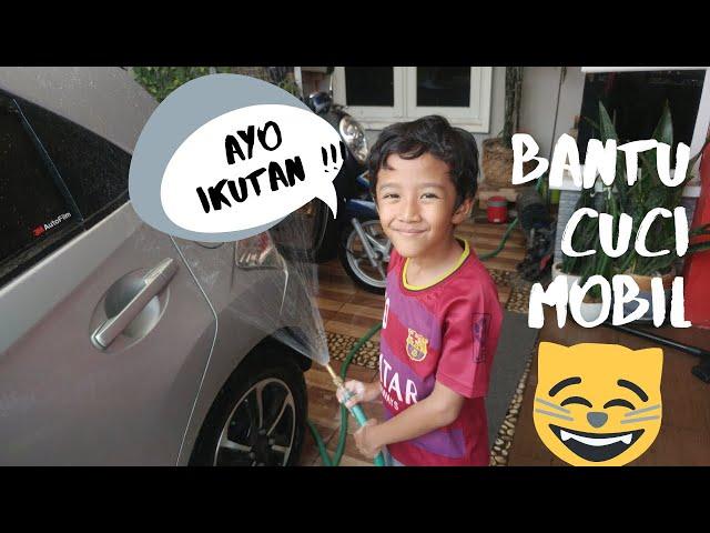 KENZO | ANAK KECIL BELAJAR MANDIRI | CUCI MOBIL | Children Learn to Wash cars