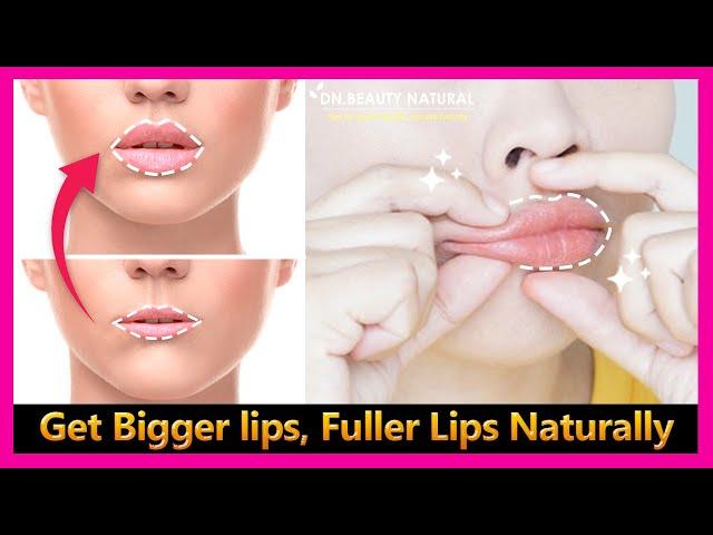 How to get Plump Lips, Bigger Lips and Fuller Lips Naturally (No surgery, filler) Lips exercises.