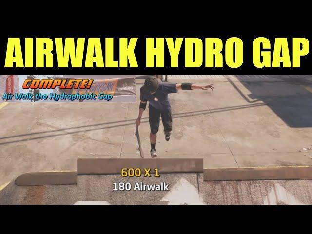 How to "air walk the hydrophobic gap" Downhill Jam Challenge guide - Tony Hawk Pro Skater 1+2 Remake