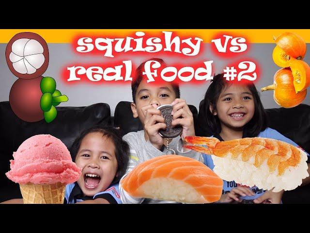 SQUISHY VS REAL FOOD CHALLENGE Part 2 | TheRempongsHD