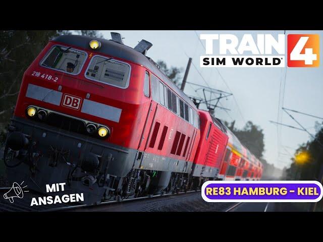 Train Sim World 4 | Hamburg - Lübeck | RE83 Kiel Hbf | DR DOSTO ANSAGEN | TSW4 | Gameplay [Deutsch]