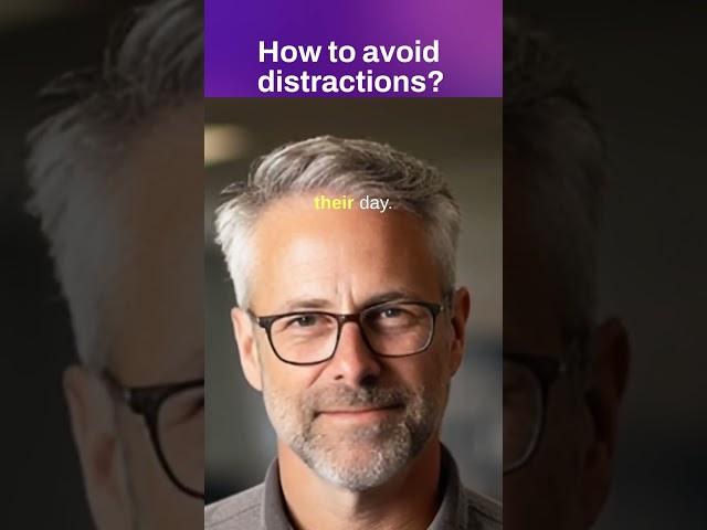 I asked my AI coach: How to Avoid Distractions? #shorts