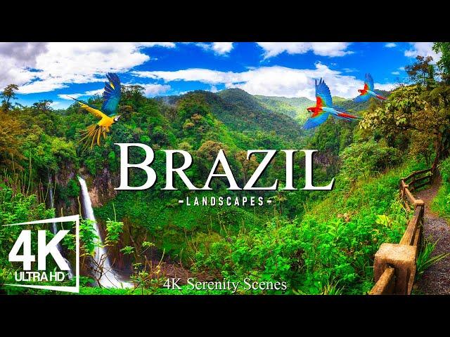 Flying Over Brazil 4K - Stunning Landscapes of the South American Giant With Calming Music