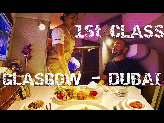 Amazing Emirates First Class Suite B777 GLASGOW - DUBAI