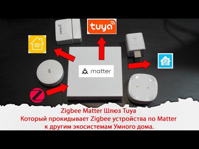 Zigbee Matter Шлюз  который прокидывает Zigbee устройства по Matter в другие системы Умного дома.