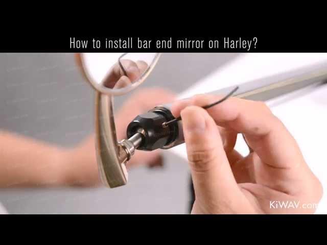 How to install a bar end mirror on Harley 1" inch handlebar tutorial