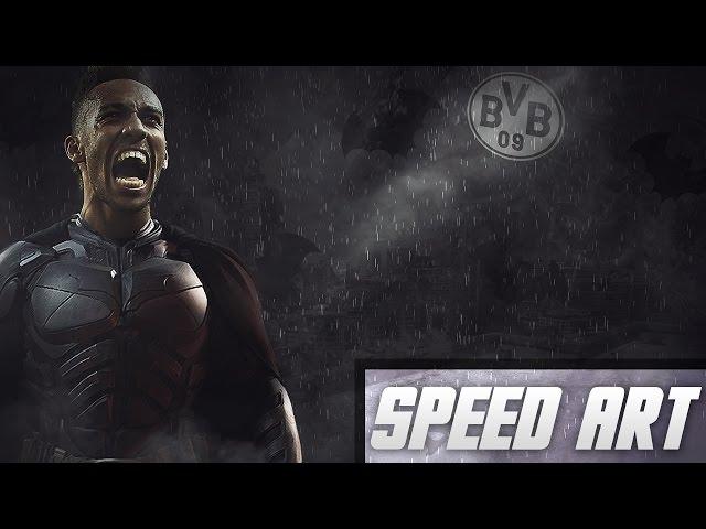 Pierre Emerick Aubameyang 'Batman' Manipulation Speed Art + Aubameyang Goals and Highlights ( HD )