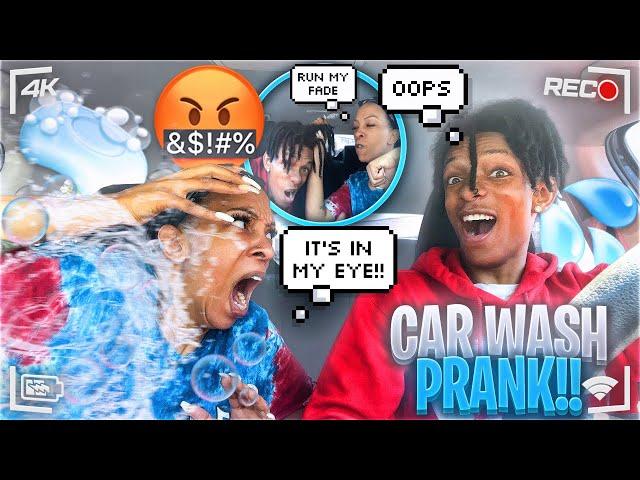 OPENING MY MOM’S WINDOW WHILE GOING THROUGH THE CAR WASH!! **SUPER FUNNY**