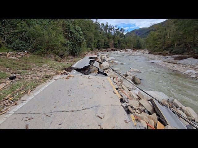 The road to Chimney Rock is gone - Hurricane Helene aftermath