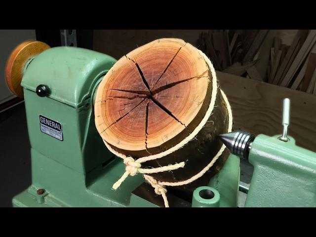 Woodturning a Spectacular Split Log Vessel