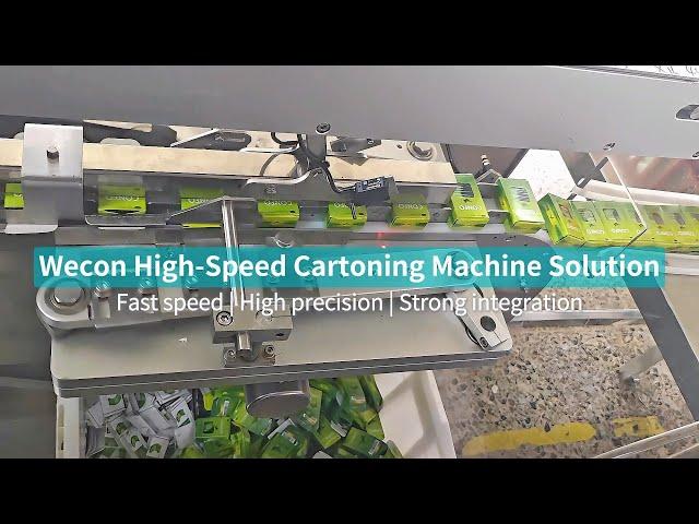 Application video-Wecon high-speed cartoning machine solution