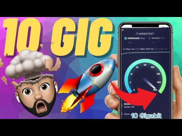 Insane 10 Gigabit Internet Speed Test at HOME (10,000 Mbps!)  #shorts