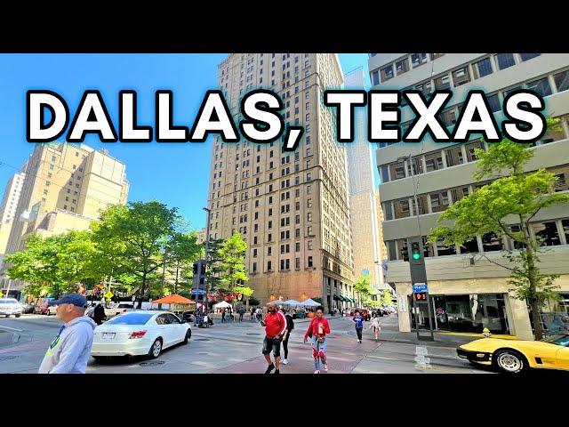 Life in DALLAS TEXAS, USA - 4K Summer 2024 Walking tour of Downtown Dallas