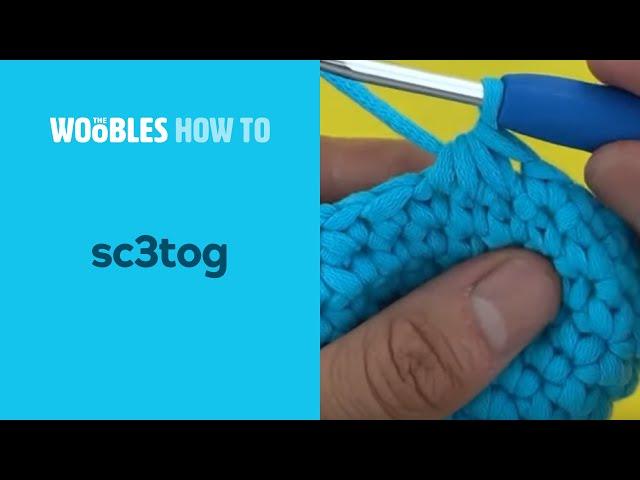 How to single crochet three together (sc3tog)