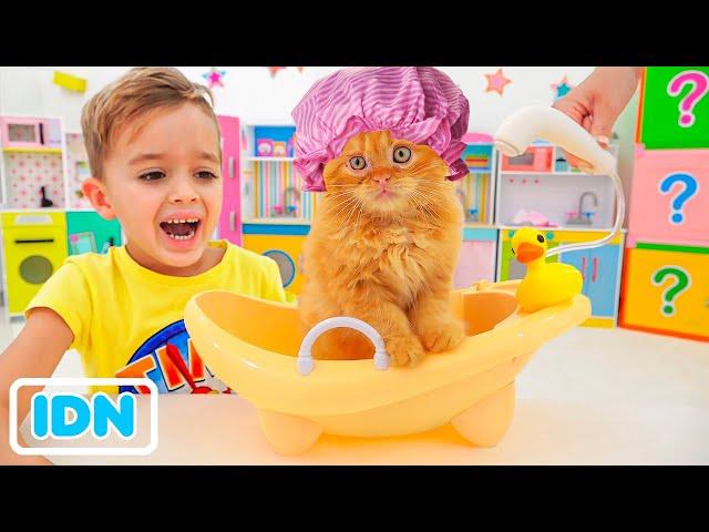Vlad dan Niki bermain dengan hewan peliharaan | Koleksi video untuk anak-anak